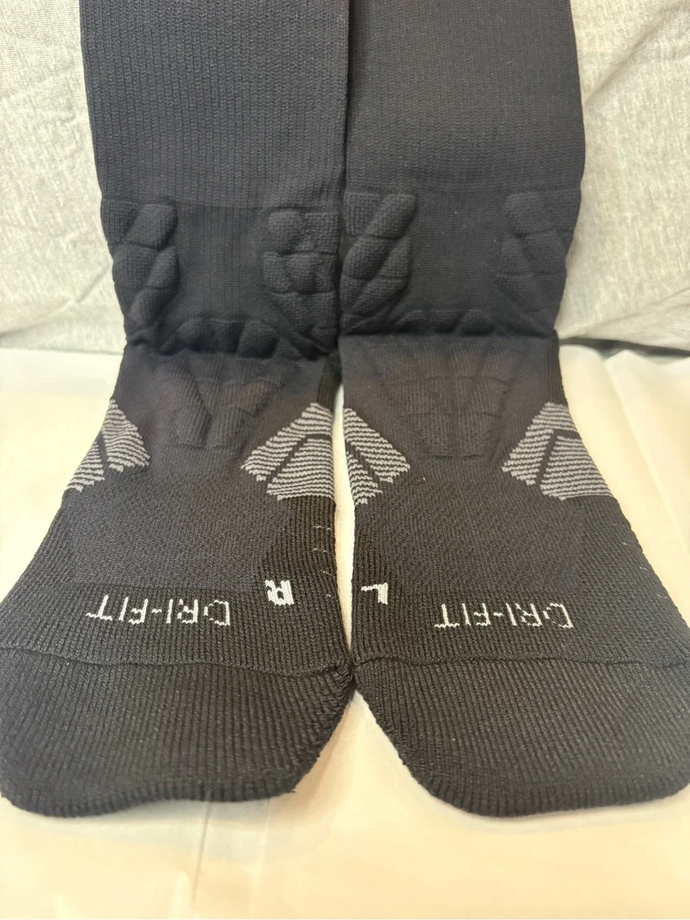 Nike Elite Vapor Cushioned Football Socks (Over-The-Calf) Size XL - Black/Grey